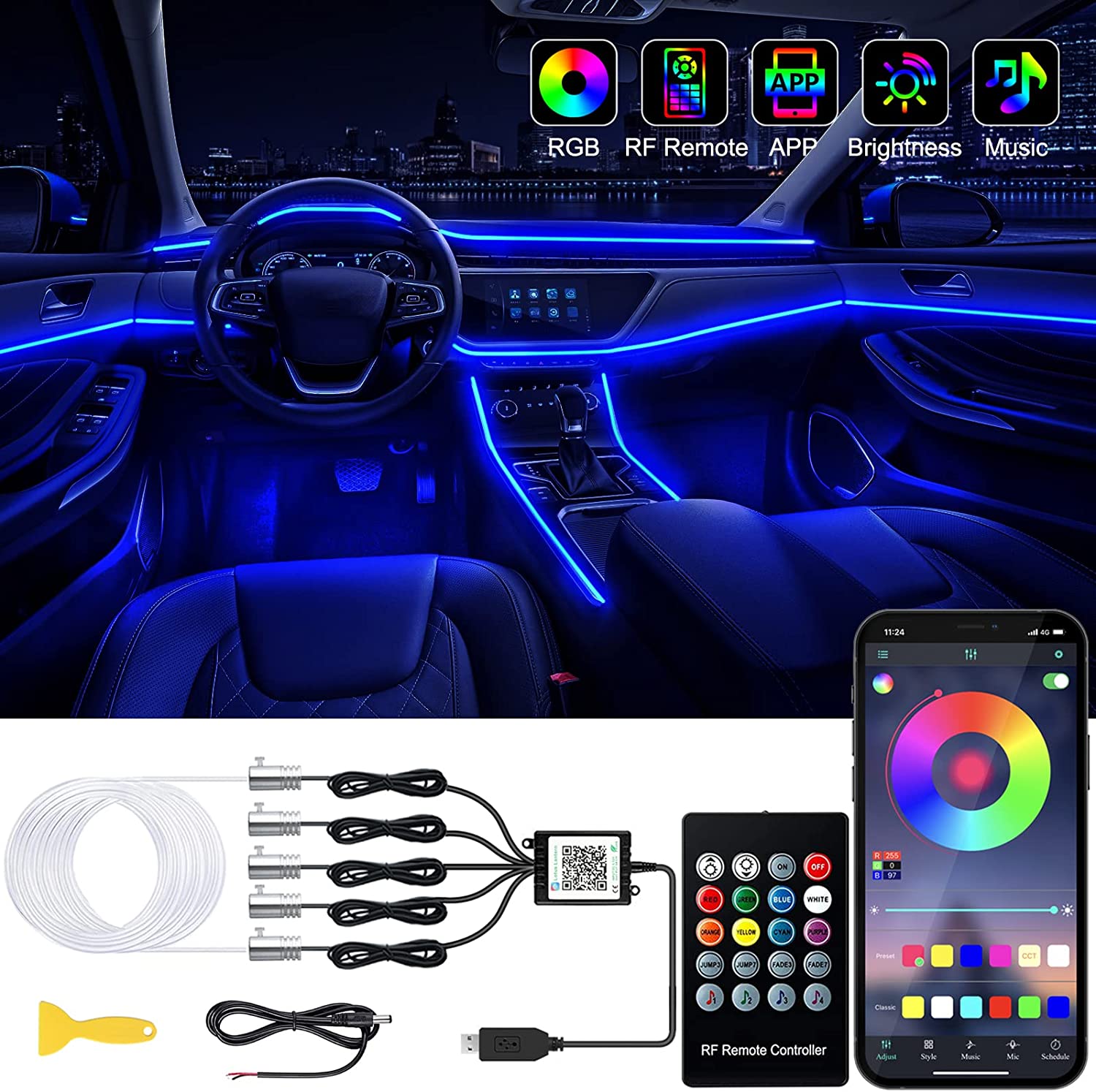 Check Out These Interior LED Car Lights